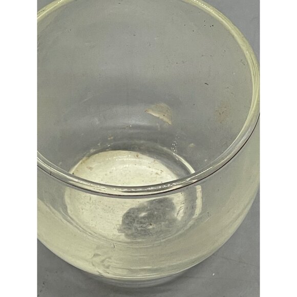 candle holder clear one embossed with leaves 2.5x2.5" glass leaf READ - Picture 4 of 6